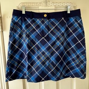 Lady Hagen Navy and Blue Plaid Mini Skirt